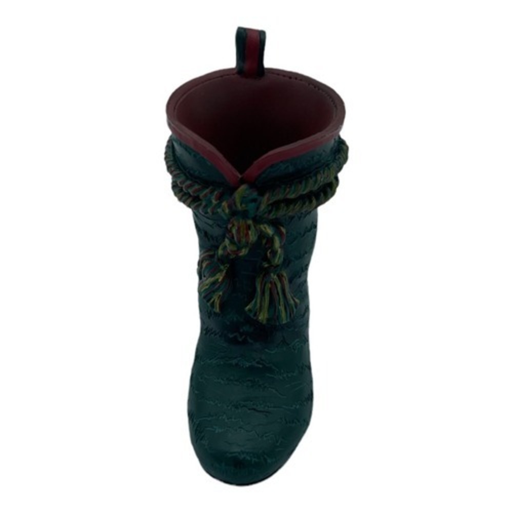 Pipka Dear Santa Boot Figurine The Gallery Collection Green Red Mini Excellent